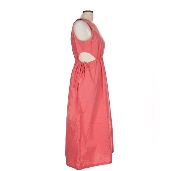 NWT Rails Yvette Cutout Organic Cotton Blend Midi Dress in Pink Size Large - Picture 7 of 9
